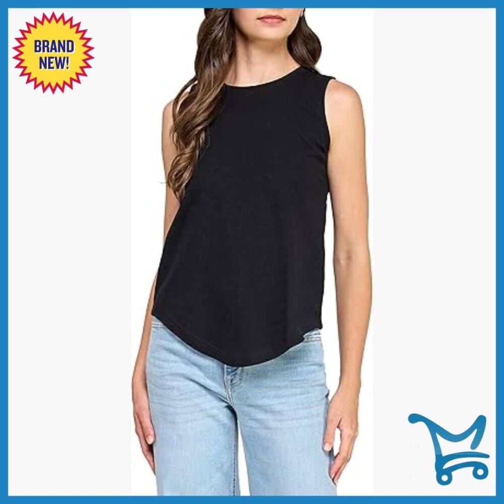 Organic Cotton Sleeveless Tank Top Loose Fit Casual Slub Jersey